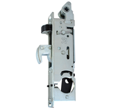 Adams Rite MS1890 Mortice Hooklatch Case in silver steel for narrow style doors.